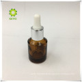 Conteneur cosmétique huile de barbe vide 30ml bouteilles en verre ambre givré pour les bouchons en aluminium